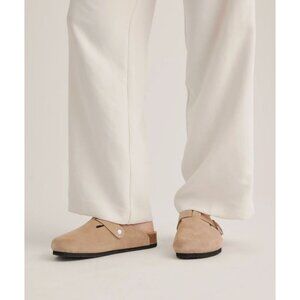 Quince Water Repellent Suede Clog Mule Dune Sz 10 Minimalist Normcore Lagenlook